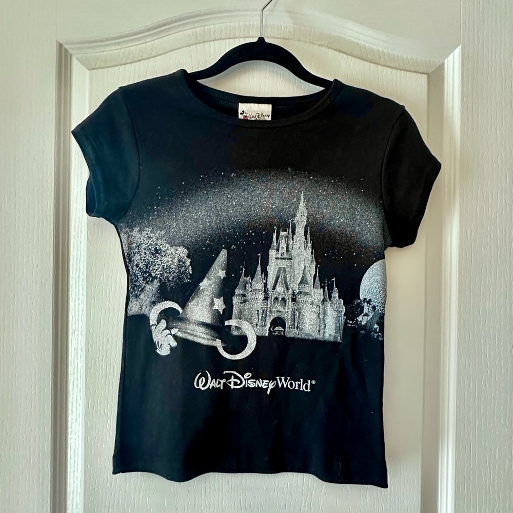 NEW with tags - 2000s Y2K Walt Disney World icons sparkle glitter shirt